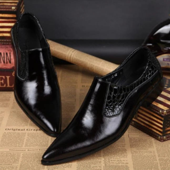 CRAZY IMP #5558 Mens Dress Formal Pointed Toe Crack Slip On Loafers Leather BusinesS